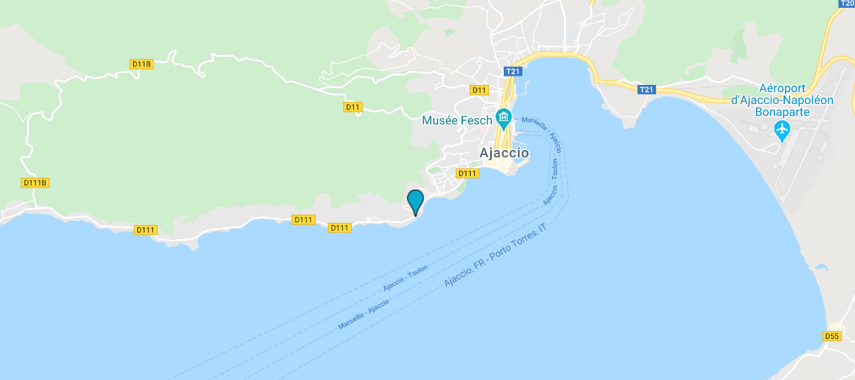Localisation de la location en bord de mer